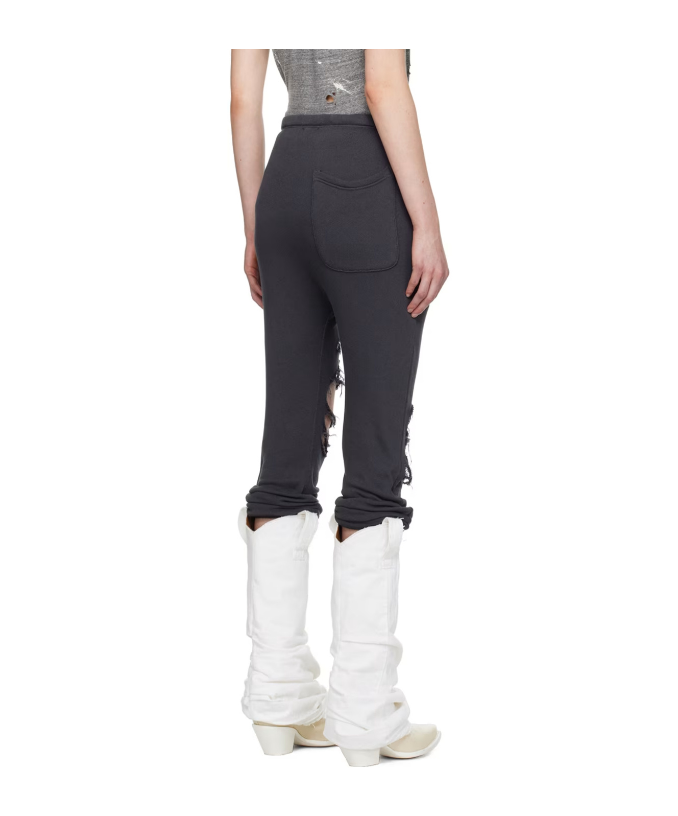R13 Make Old Effect Casual Pants In Black