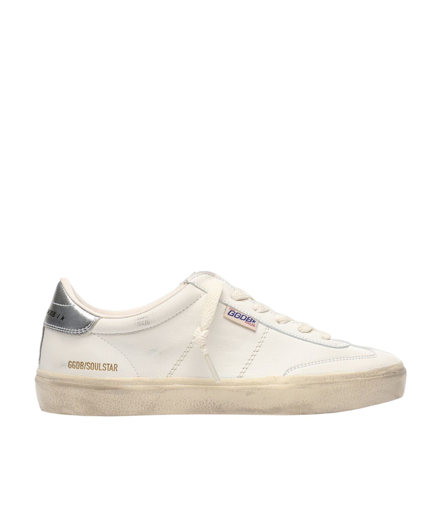 Golden Goose Soul-star Leather Sneakers In White