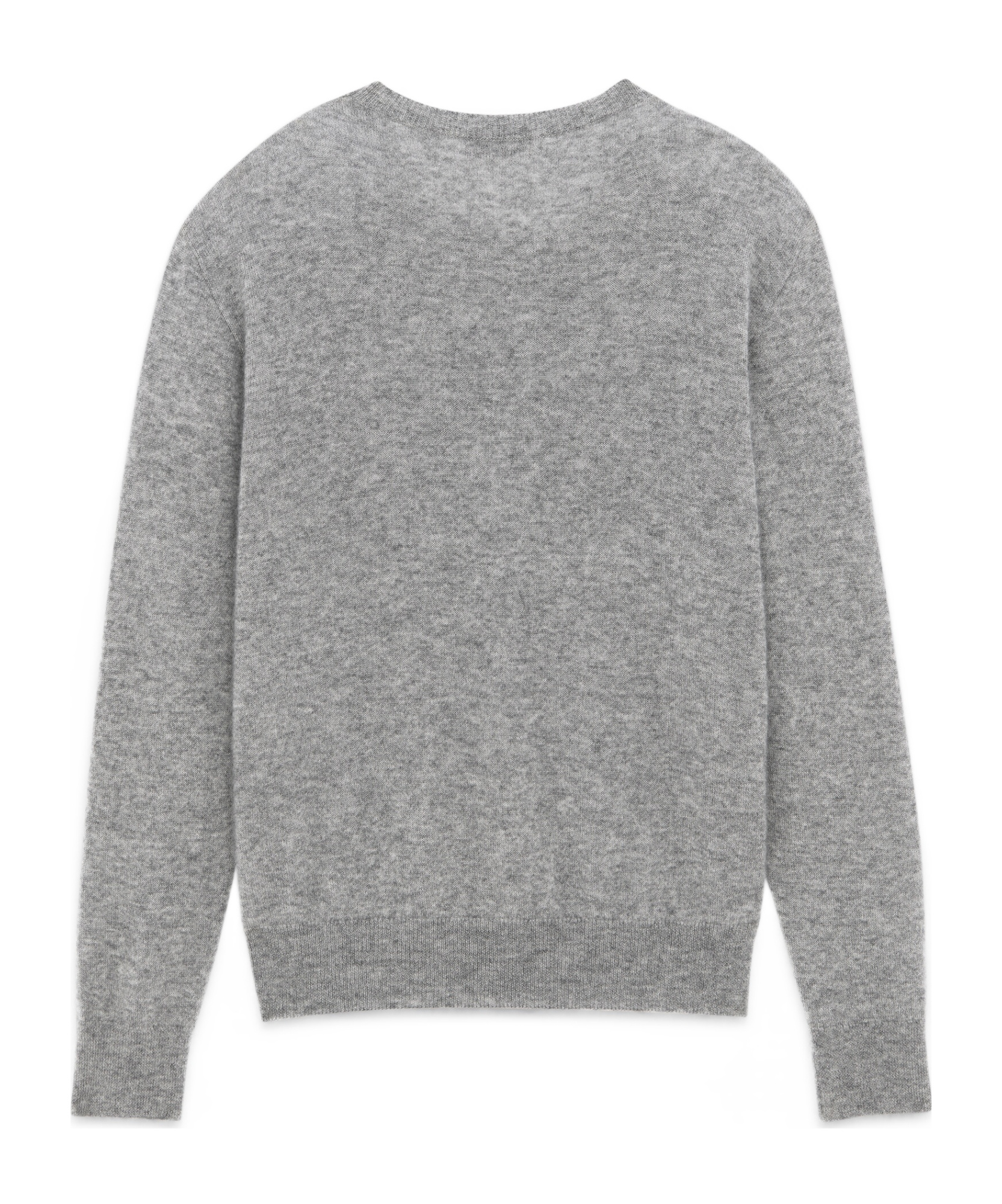 Saint Laurent Fine-knit Crew-neck Jumper In Gray