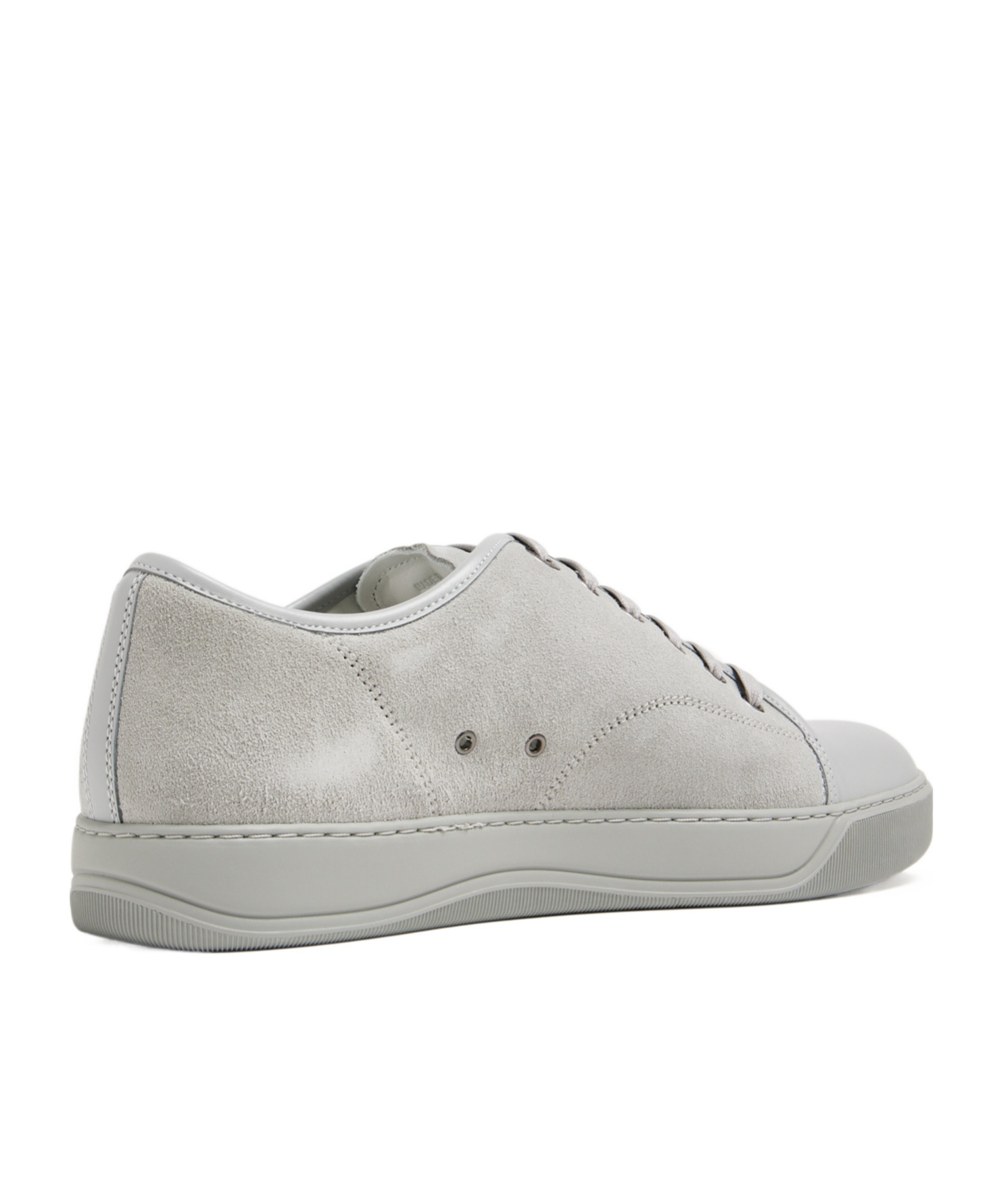 Lanvin Mens Grey Dbb1 Contrast-sole Suede And Leather Low-top Trainers In Gray