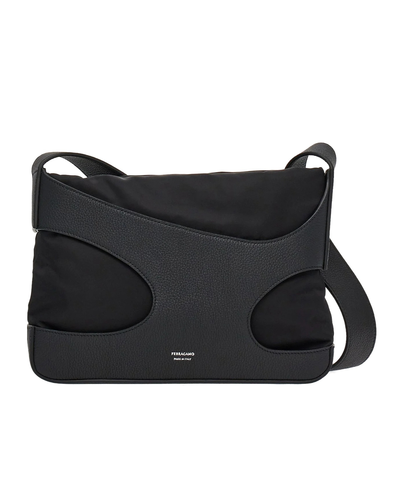 Ferragamo Hollowed-out Detail Satchel In Black