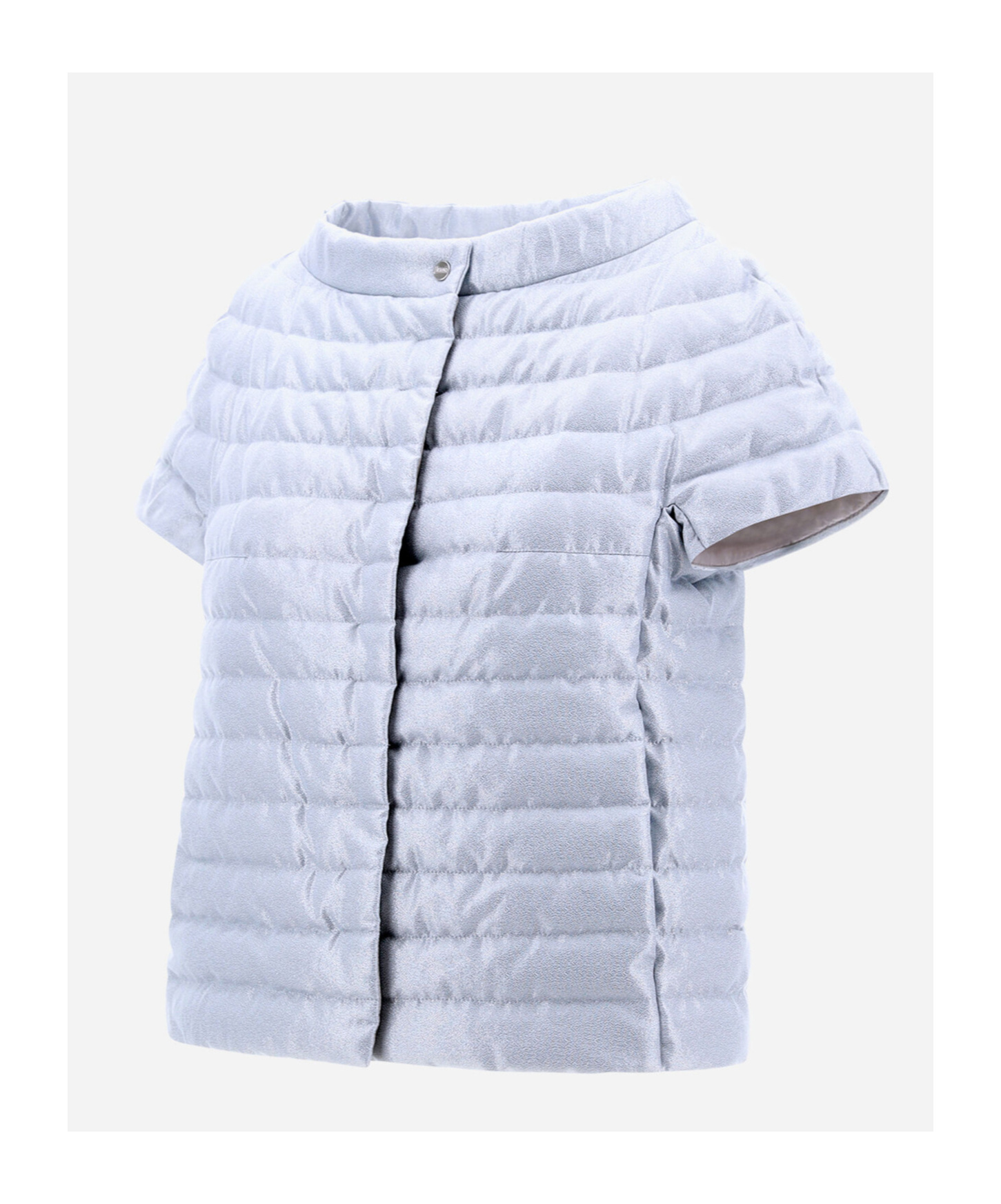Herno Metallic Effect Cape In Blue