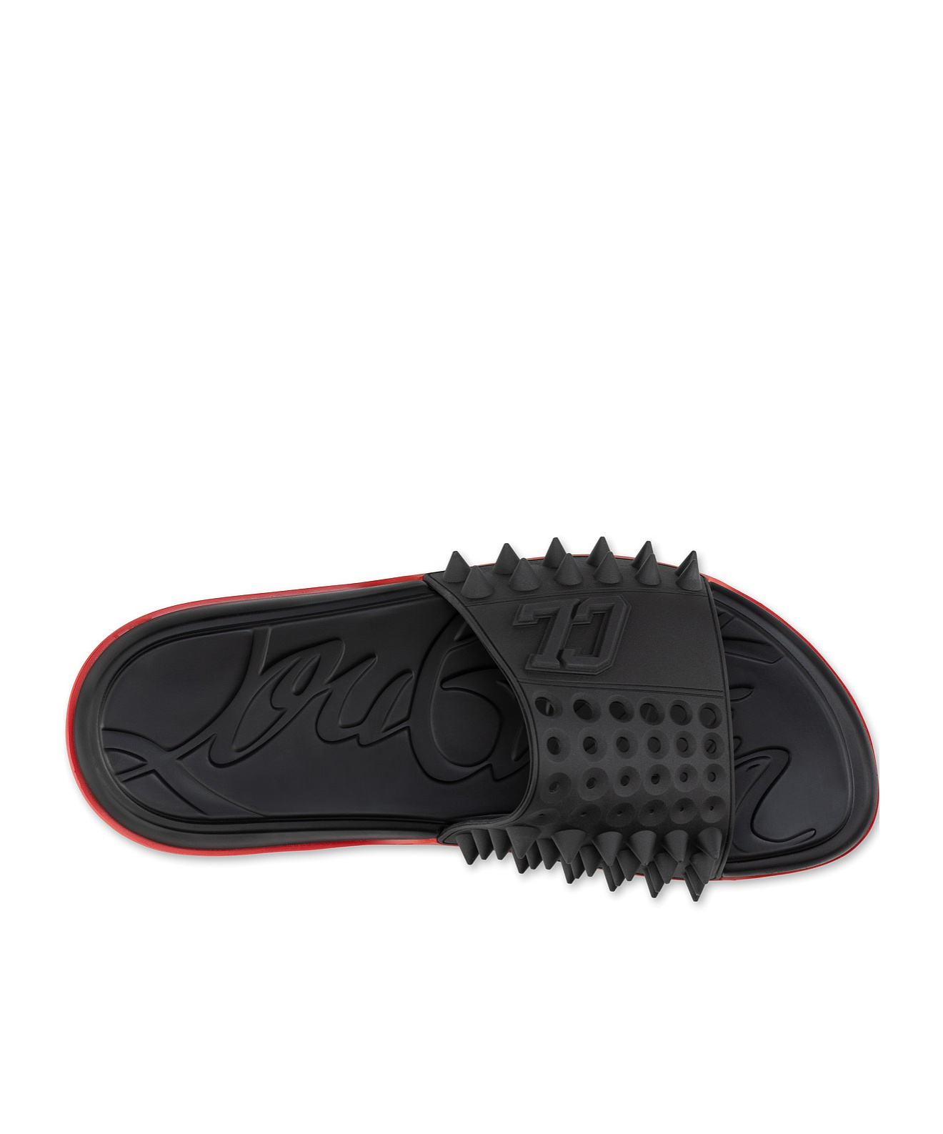 CHRISTIAN LOUBOUTIN TAKE IT EASY SPIKE SLIDES