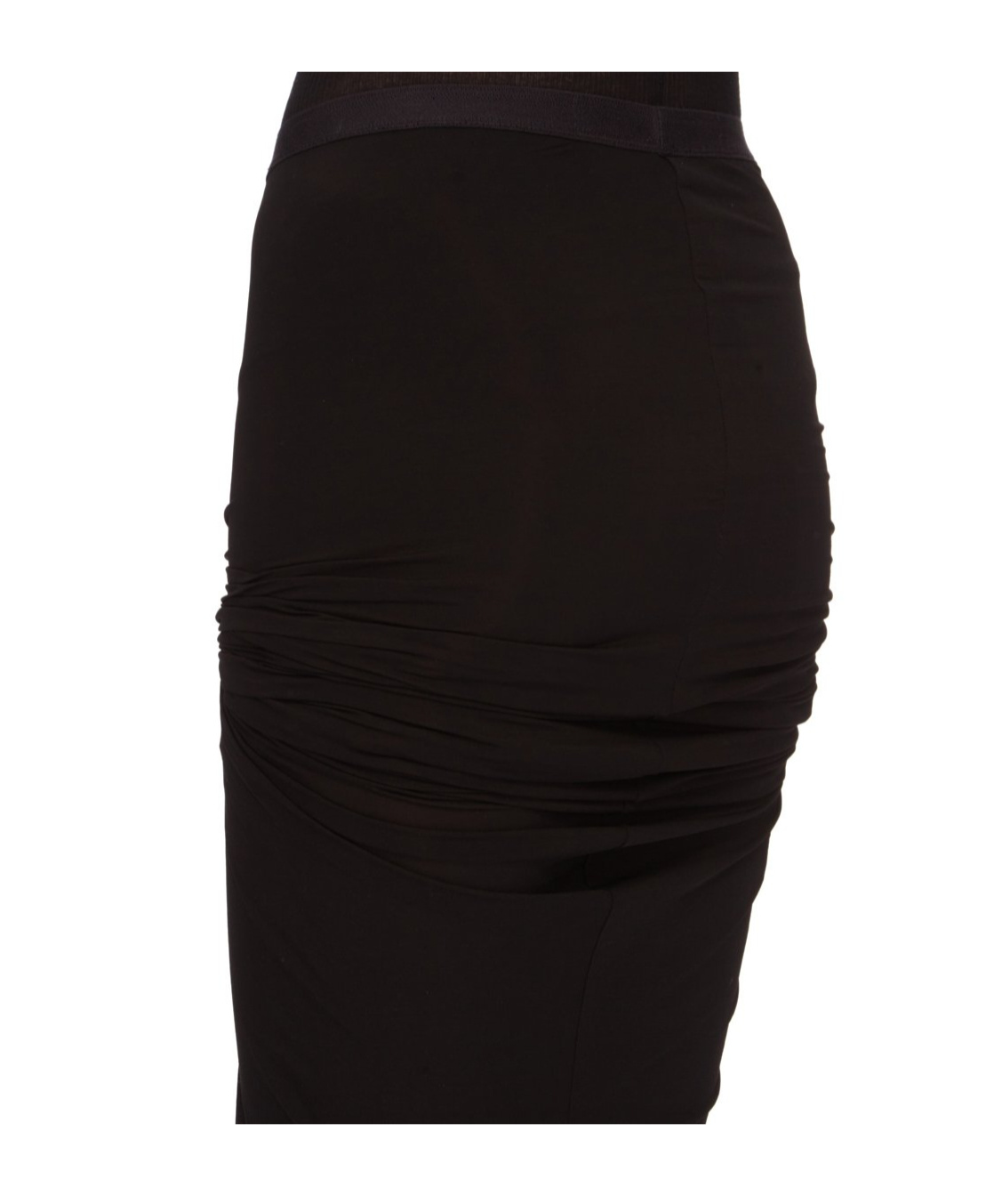 Rick Owens Twist-detailing Midi Skirt In Black