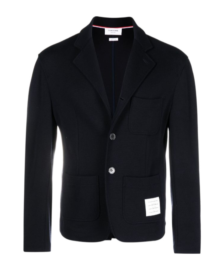 THOM BROWNE GROSGRAIN-LOOP BUTTON-FASTENING CARDIGAN