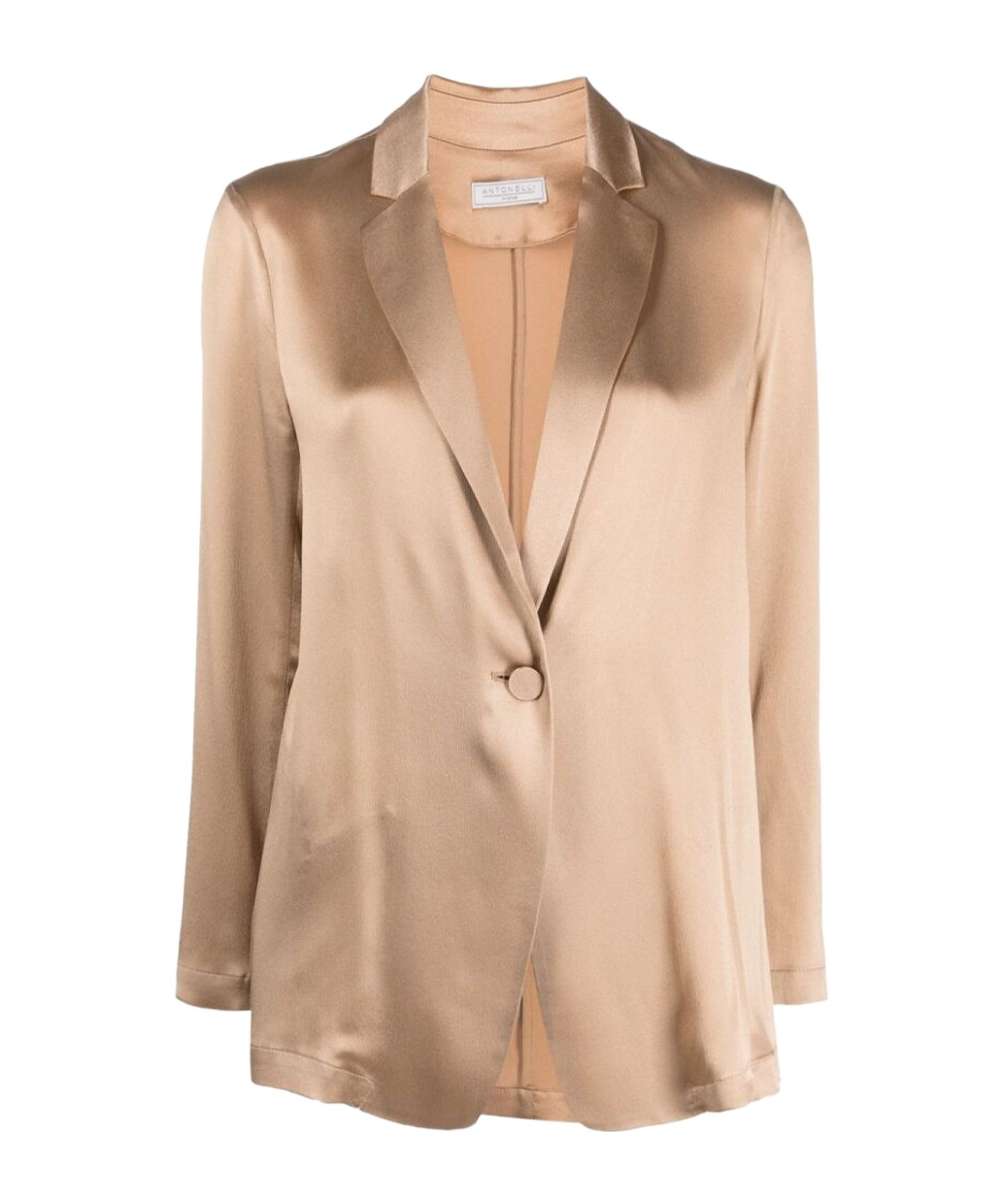 Antonelli Lapel Long-sleeved Suit Jacket In Nude