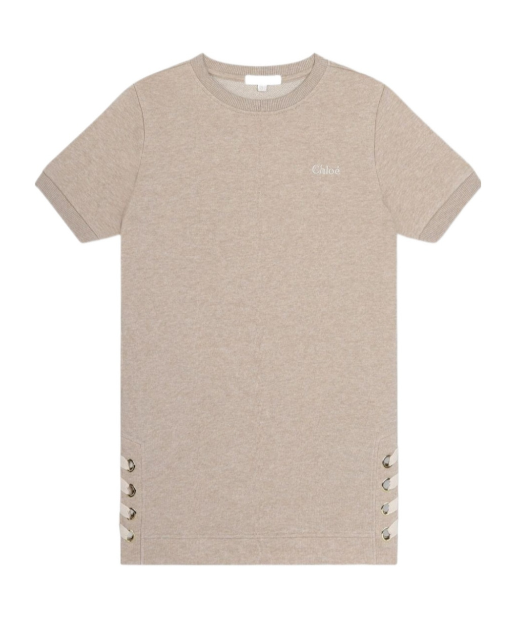 Chloé Chlo� Kids Lace-detailed Crewneck T-shirt In Nude