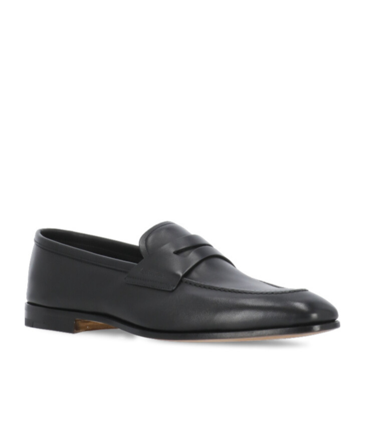 Church's Logo-debossed Leather Loafers In Black