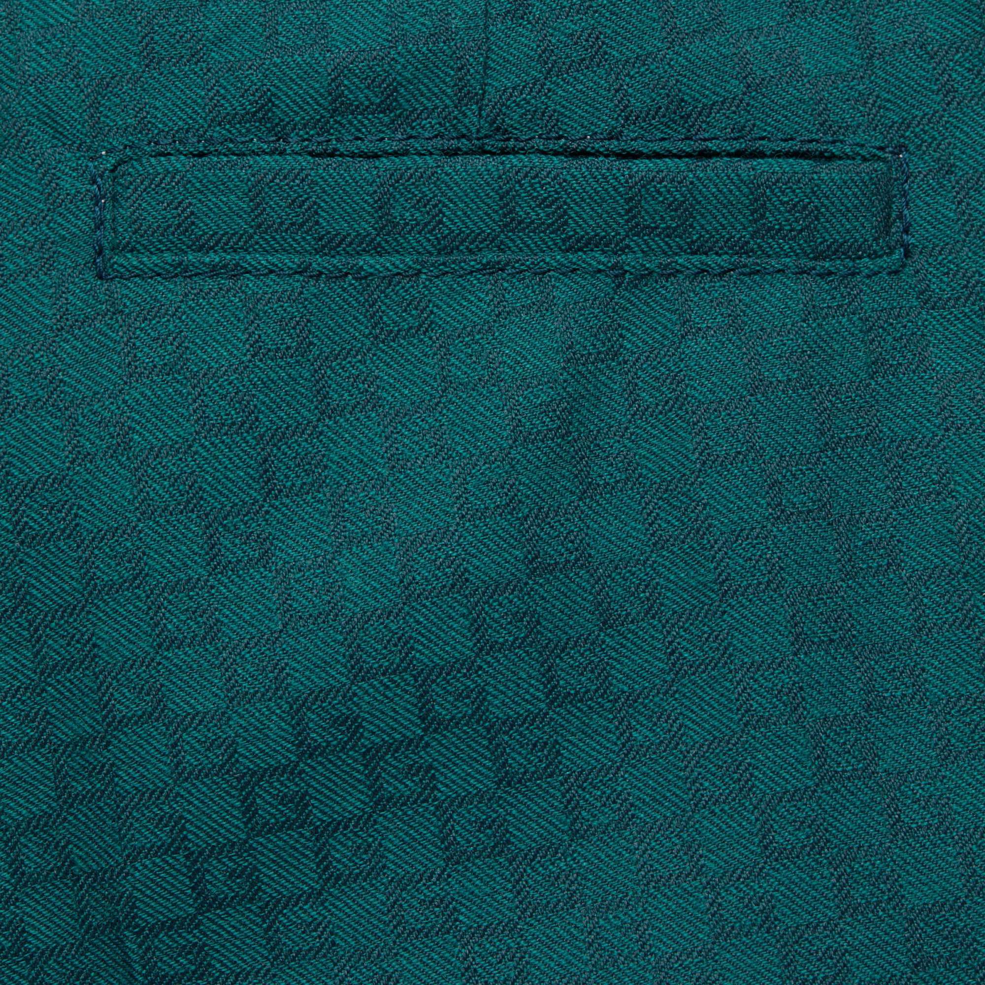 Gucci Pantalone Da Jogging In Lana Con G Quadro Mini In Blue