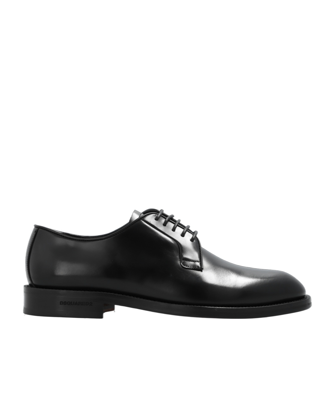 Dsquared2 Leather Derby Shoes In Black