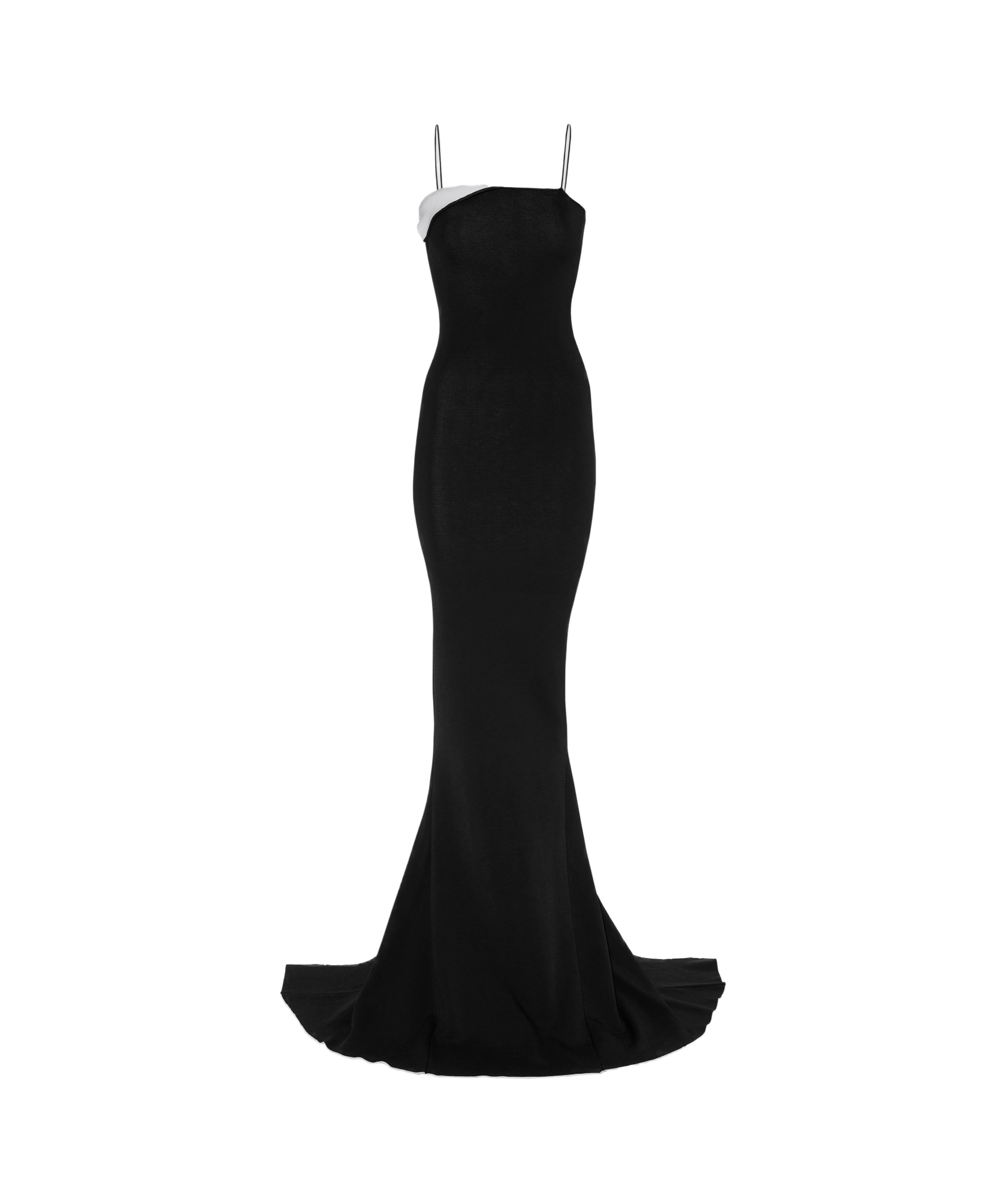 Jacquemus La Robe Aro Contrast Gown In Black