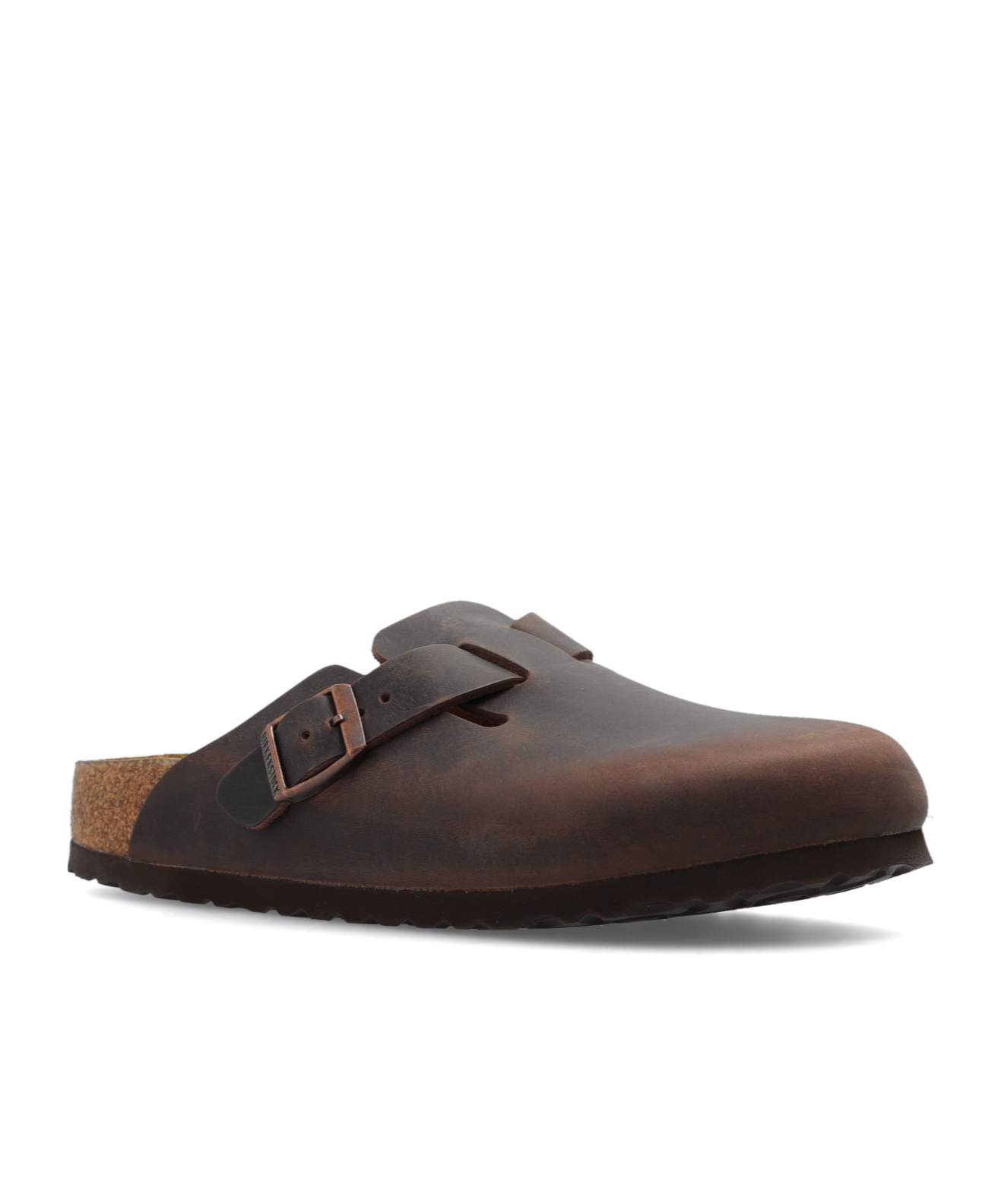 Birkenstock Boston Oiled Leather Mules In Brown