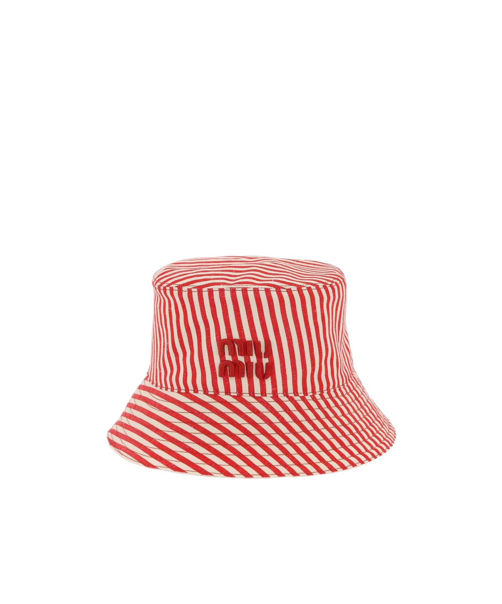 MIU MIU APPLIQUÉ-LOGO CLUTCH AND BUCKET HAT (TWO-PIECE SET) 