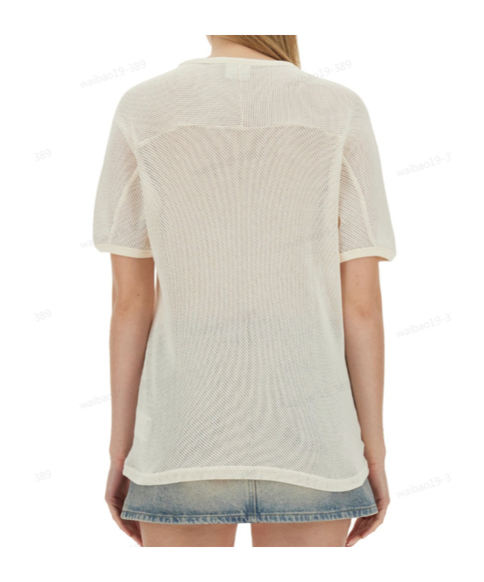 Courrèges Courreges T-shirt Mesh Baseball In White