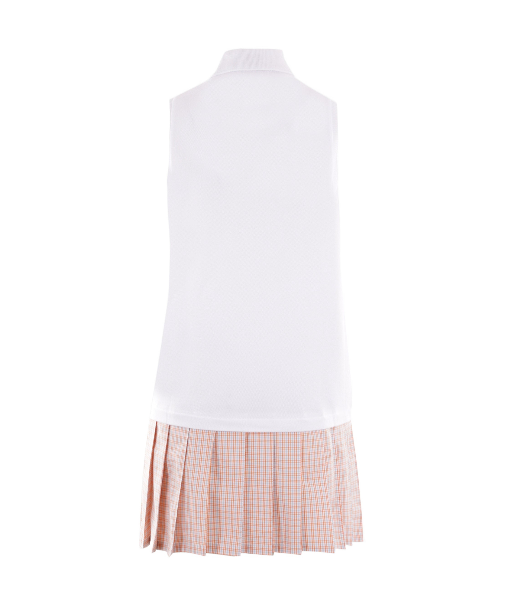 Thom Browne Mini White And Orange Polo Dress In Cotton Woman