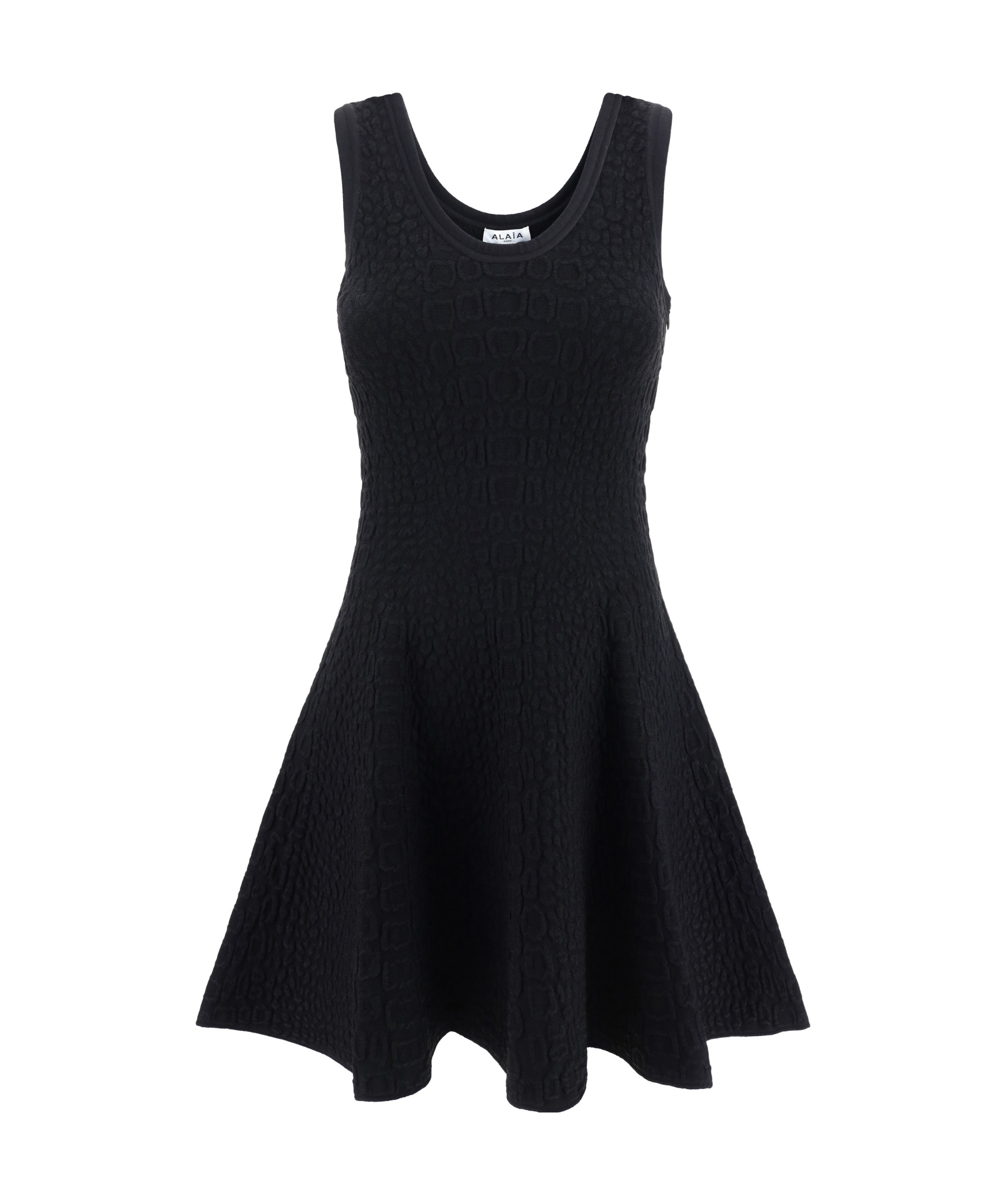 Alaïa Archetypes Pointelle-knit Mini Dress In Black