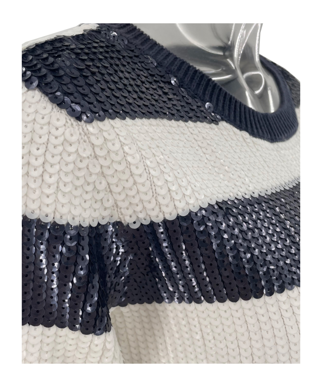 Shop Armani Jeans Striped Short-sleeved Sweater In Black