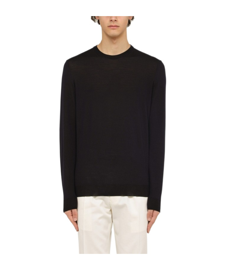 Drumohr Long-sleeved Sweater In Black