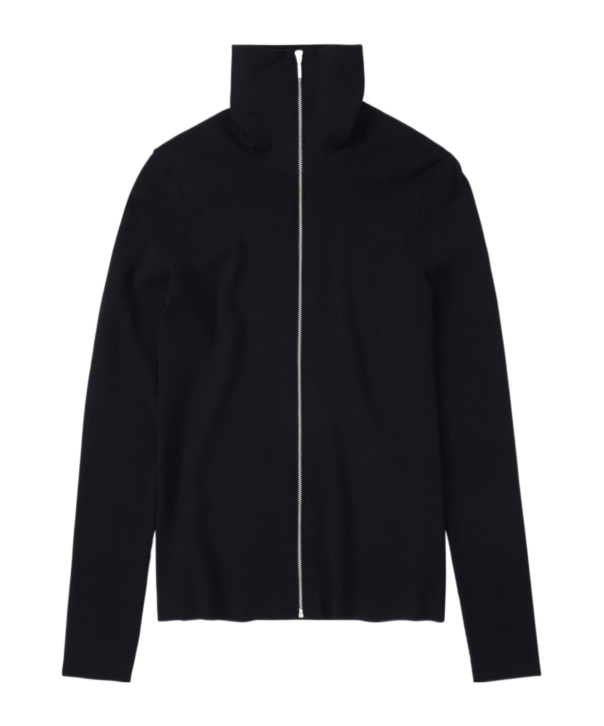 Shop Closed Roll-neck Zipped Cardigan In Black