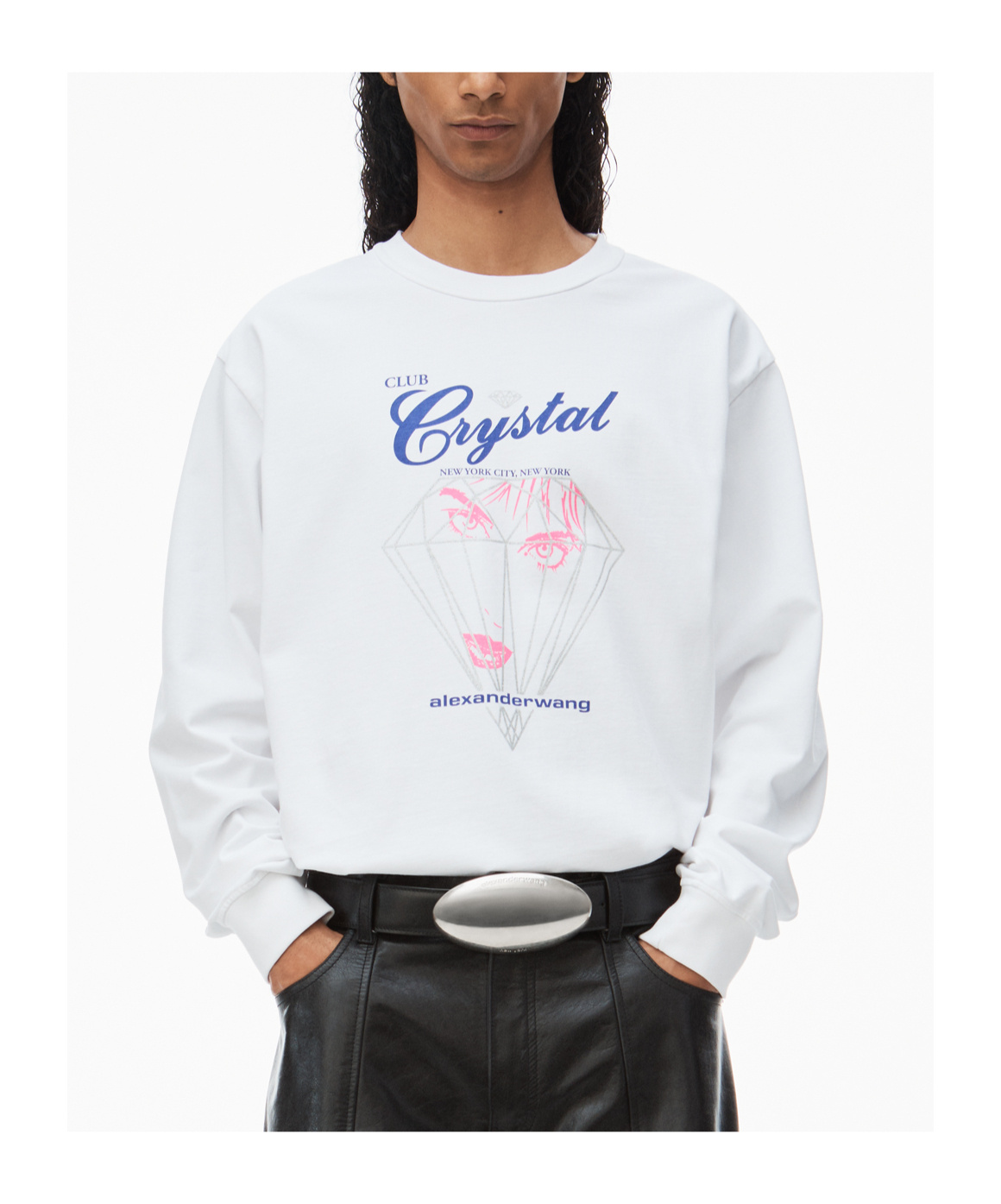 Alexander Wang Oberteil Aus Baumwoll-jersey Mit Print In White