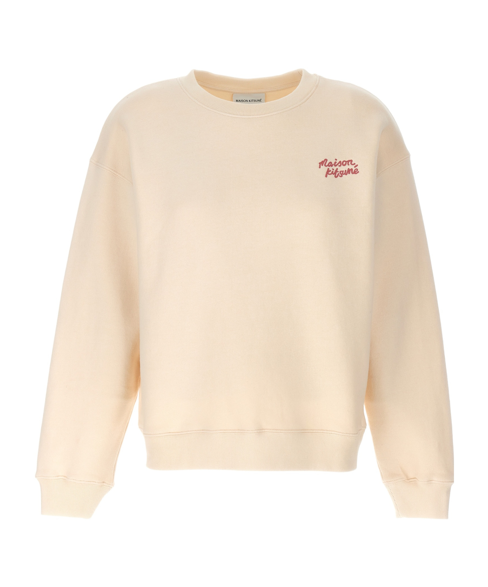 Shop Maison Kitsuné Handwriting Comfort Sweatshirt In Nude