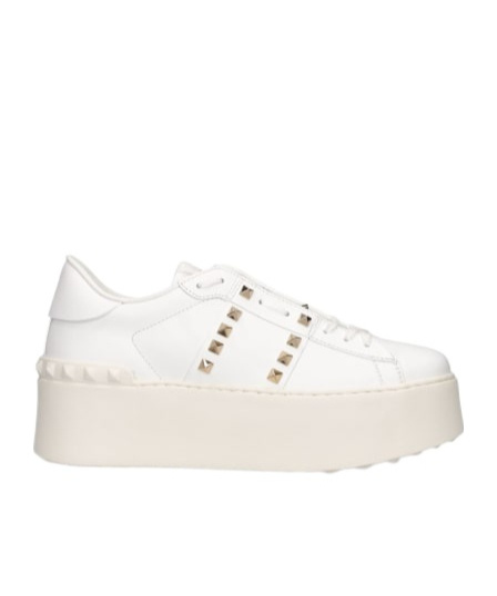 Valentino Garavani Rockstud Lace Up Sneakers