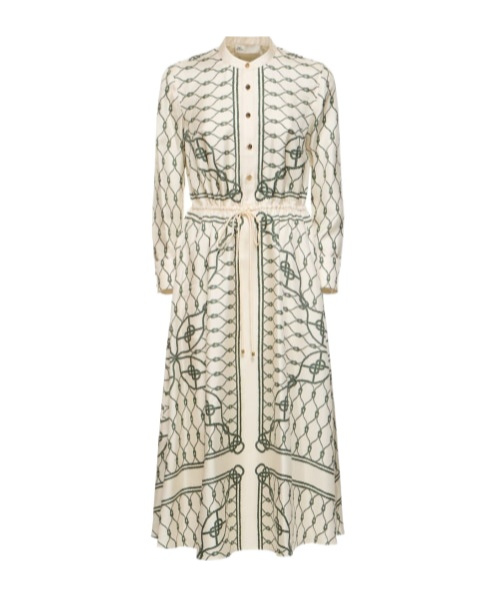 Tory Burch Printed Long-sleeved Dress