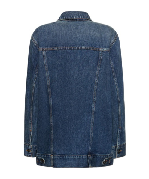 KHAITE LONG-SLEEVED BUTTON DENIM JACKET
