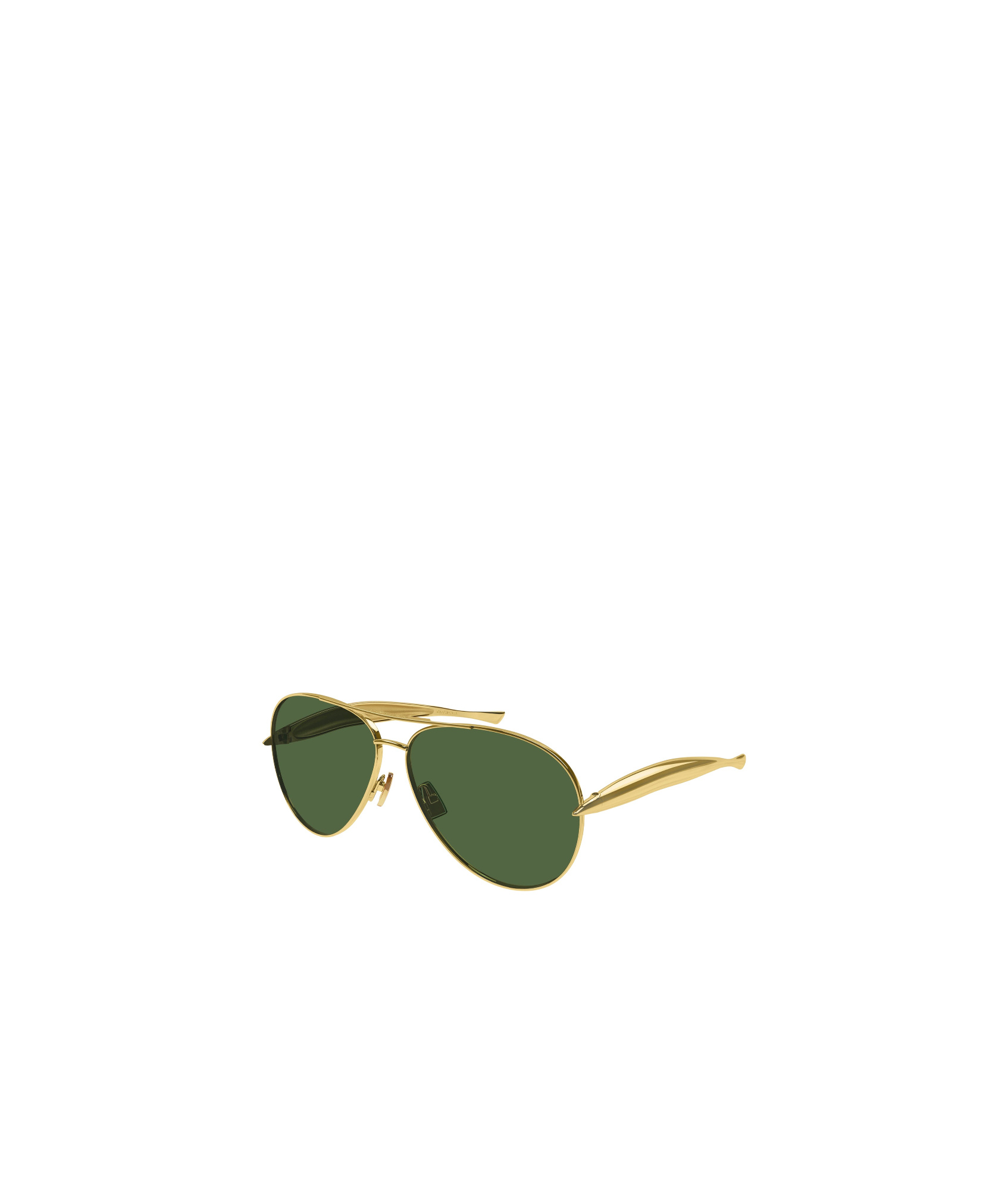 Bottega Veneta Geometric Frame Sunglasses In Green