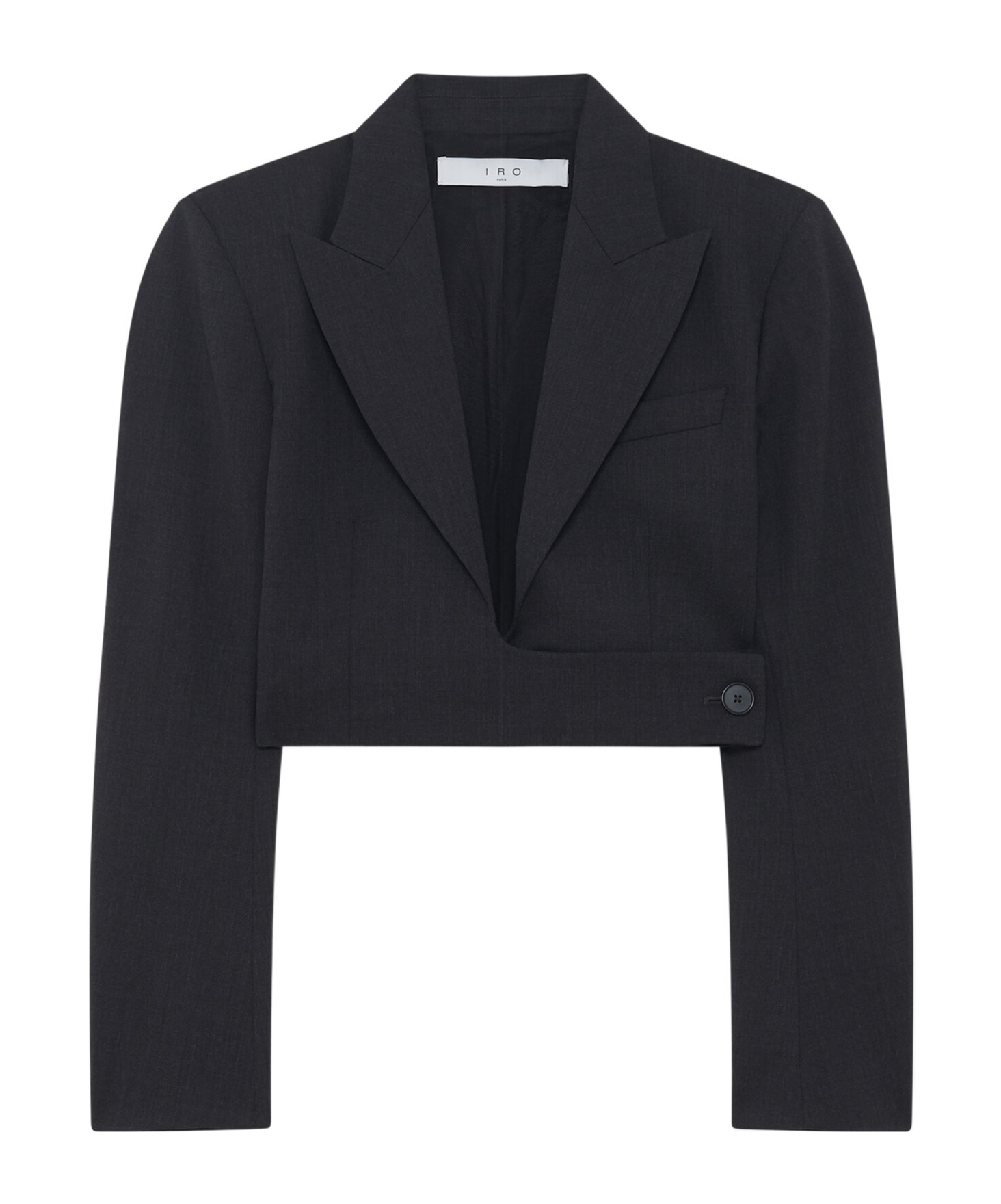 Iro Peak-lapel Cropped Blazer In Black