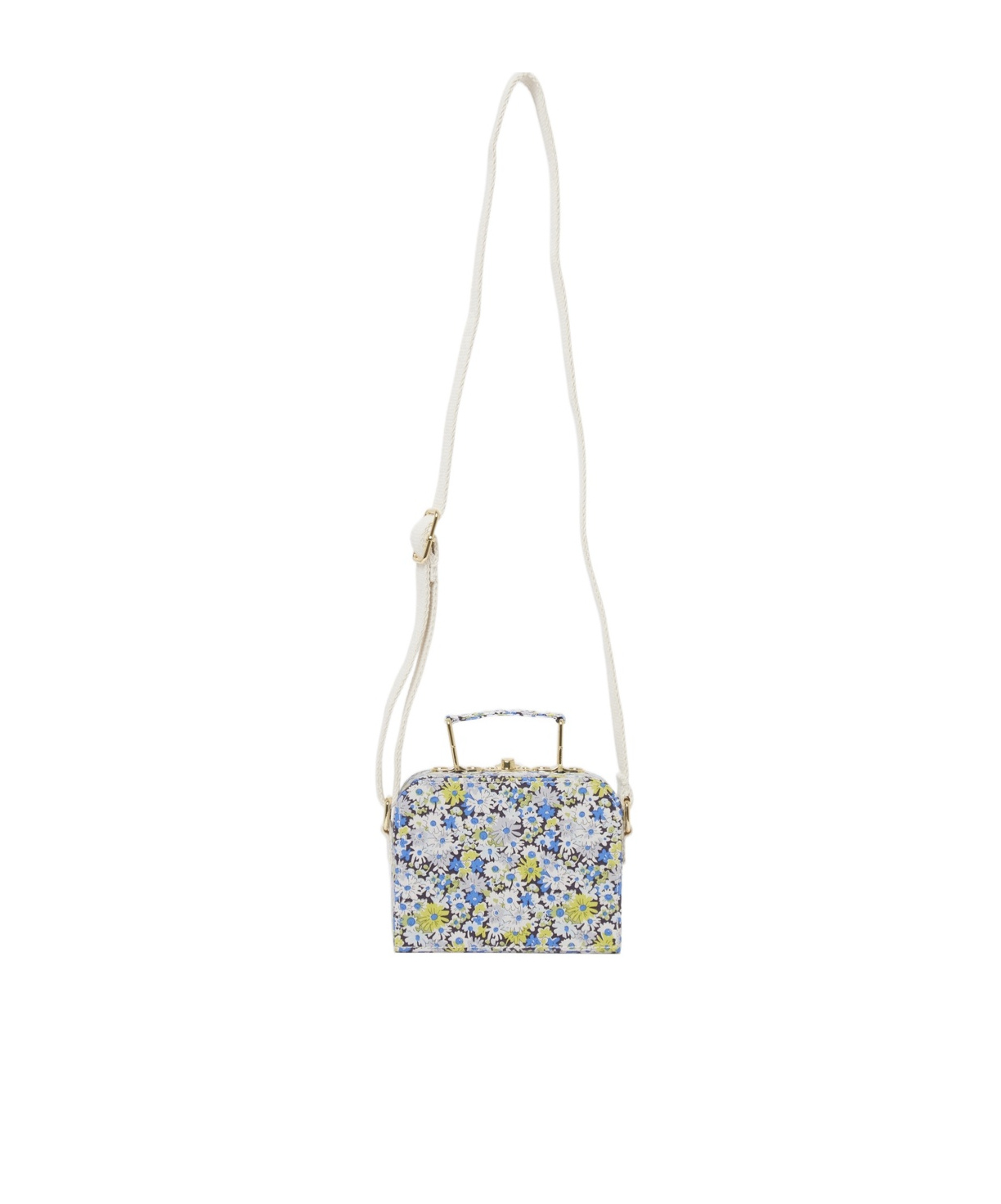 Bonpoint Aimane Valise Floral Pattern Shoulder Bag In White