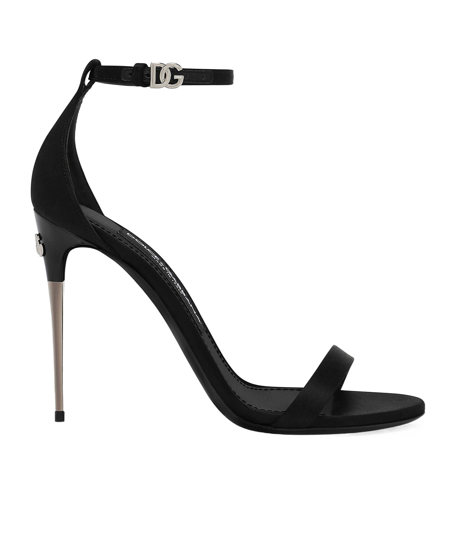 Dolce & Gabbana Keira 105mm Leather Sandals In Black