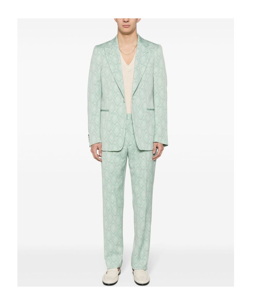 Dries Van Noten Long-sleeved Suit Two-piece Set In White