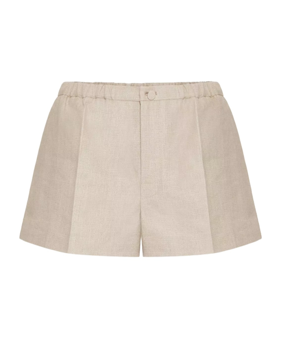 Valentino Linen Shorts With Button Detail In Nude