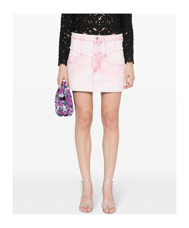 ISABEL MARANT FRINGED DENIM SKIRT