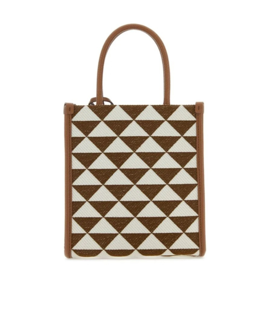 Prada Logo Mini Shoulder Bag In Brown