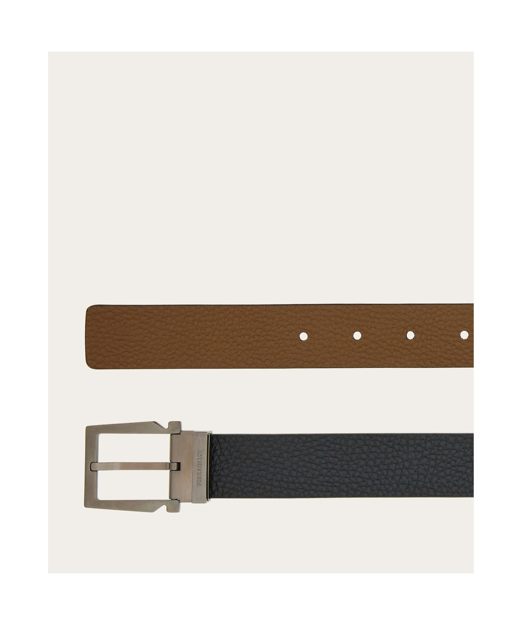 Ferragamo Salvatore  Reversible Belt In Black
