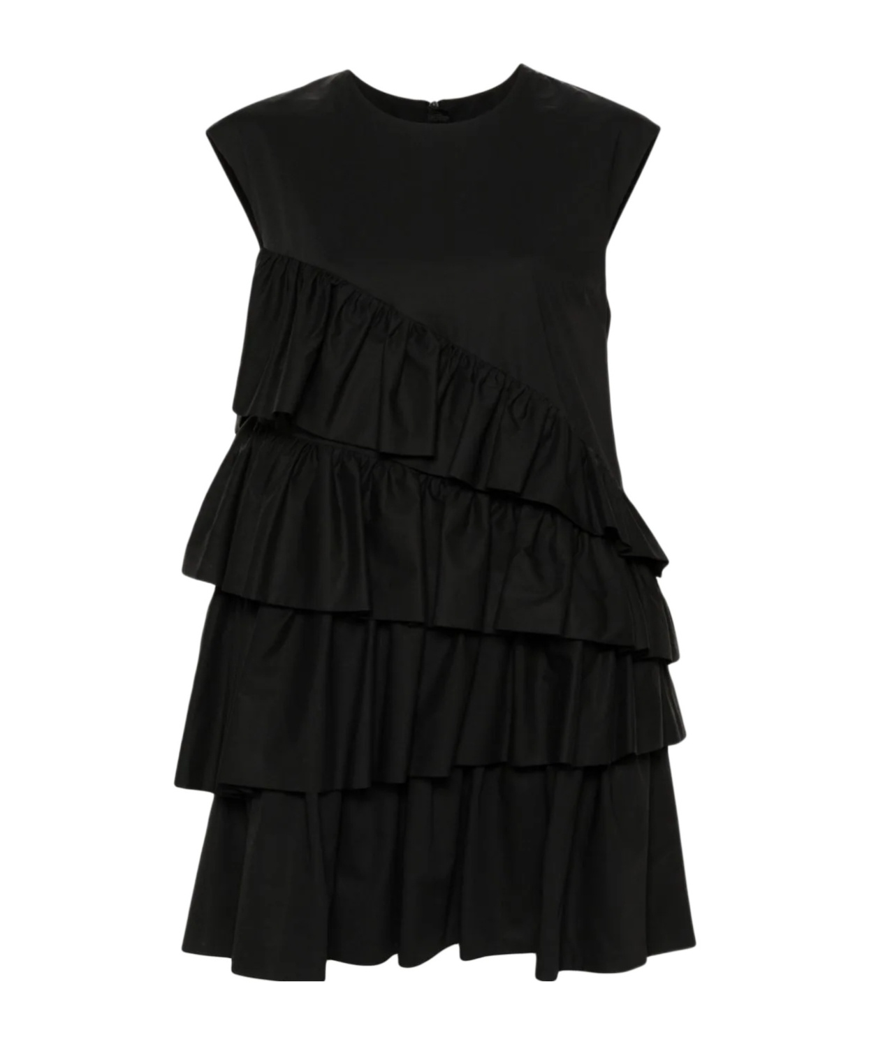 Msgm Dress With Ruffles In Black
