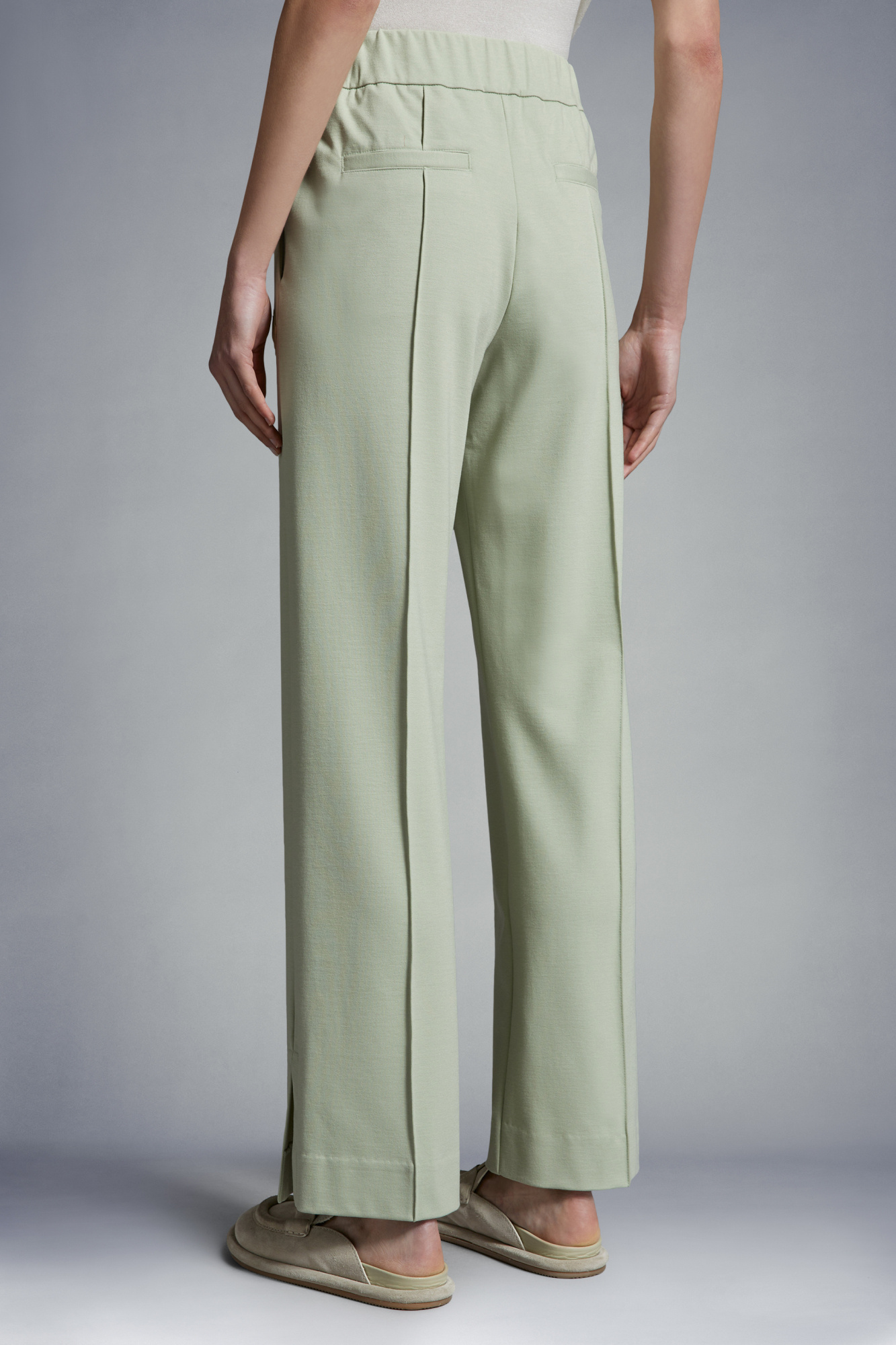 Shop Moncler Jogging Trousers In Gray
