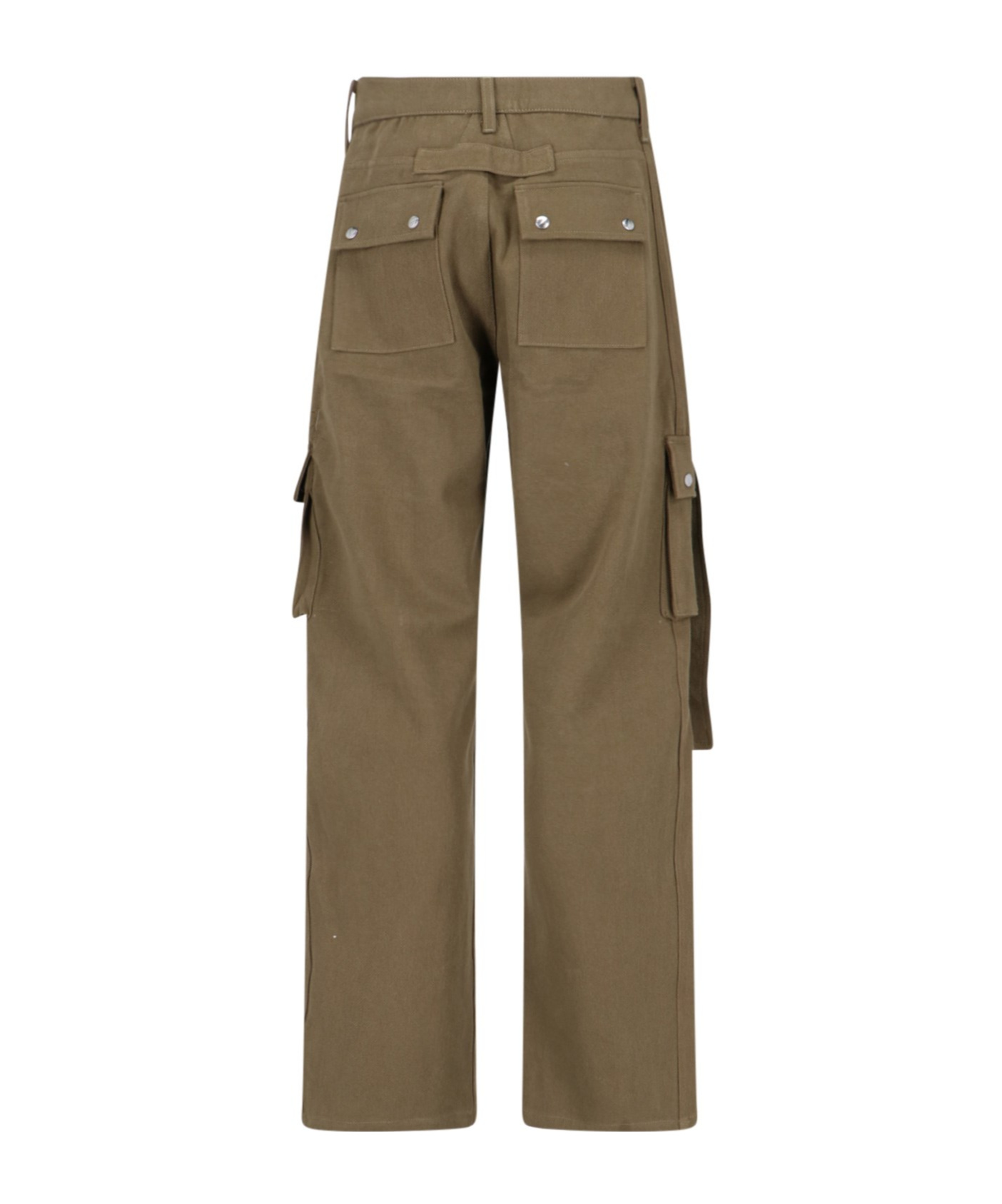 Rhude Cargo Pocket Straight Leg Trousers Button Belt In Brown