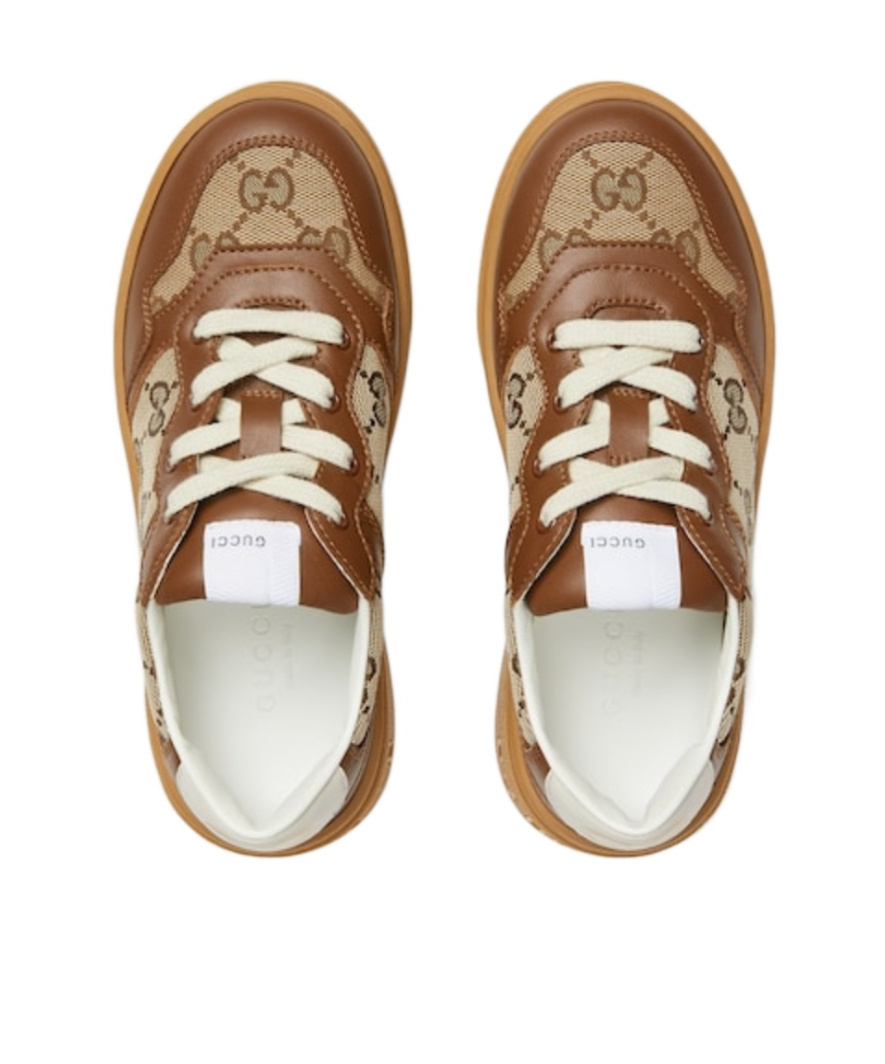 Gucci Leather Platform Sneaker In Brown
