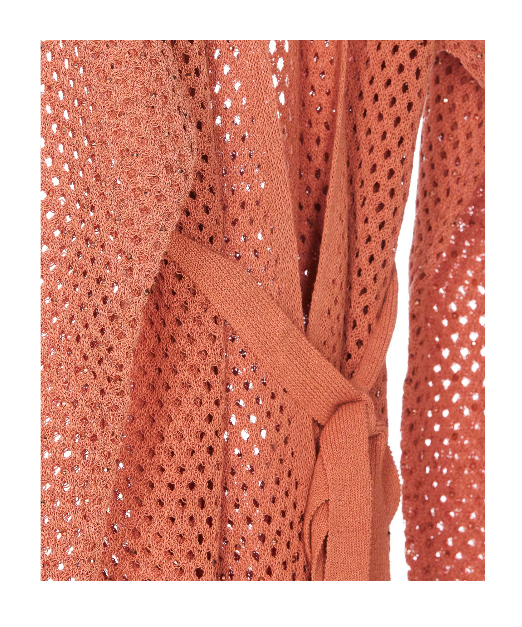 Shop Twinset Crystal-embellished Cardigan In Pink