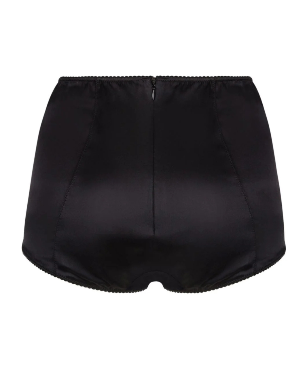 Dolce & Gabbana Stretch Satin High Waisted Briefs In Black