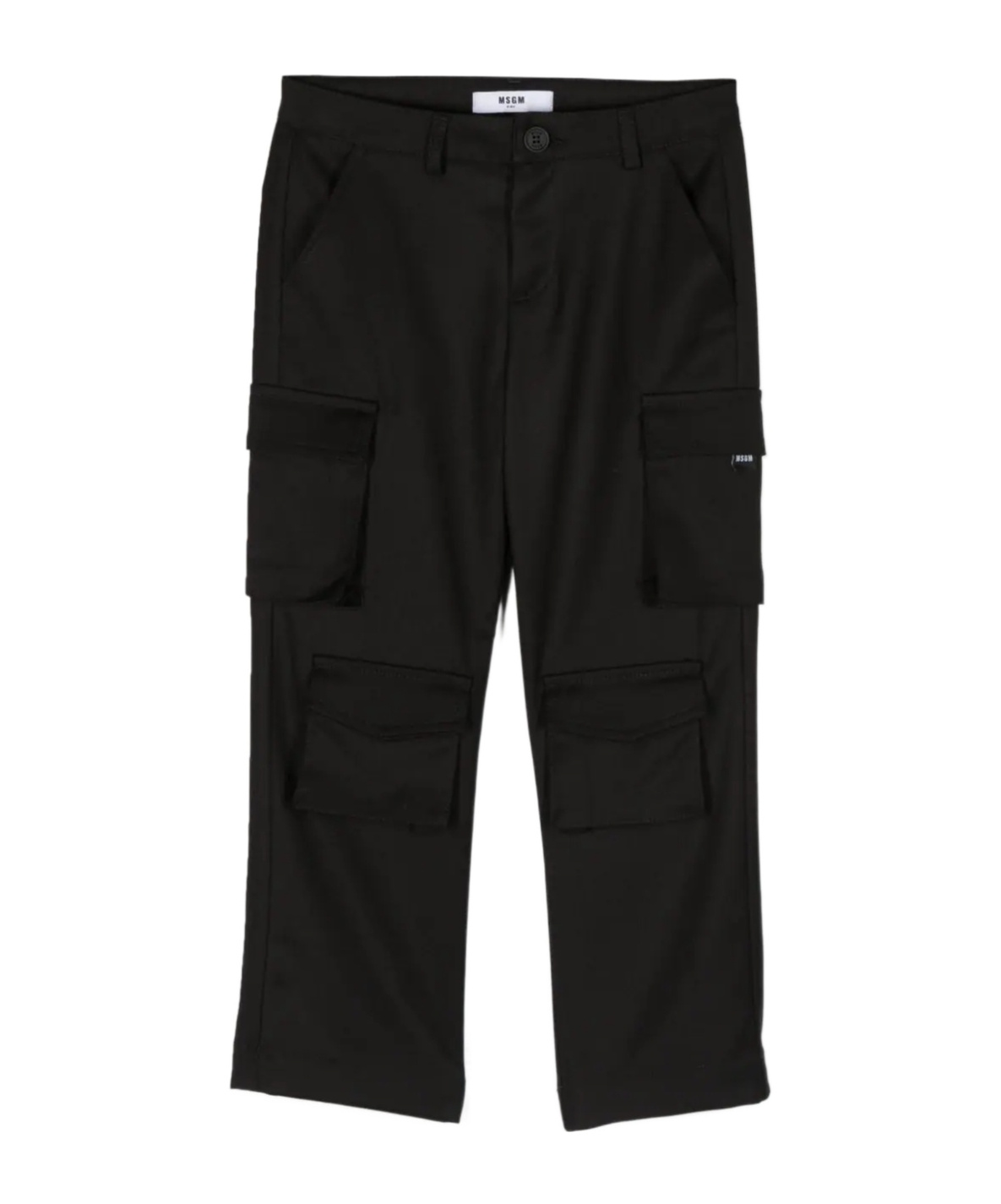 Msgm Multi-pocket Straight-leg Trousers In Black
