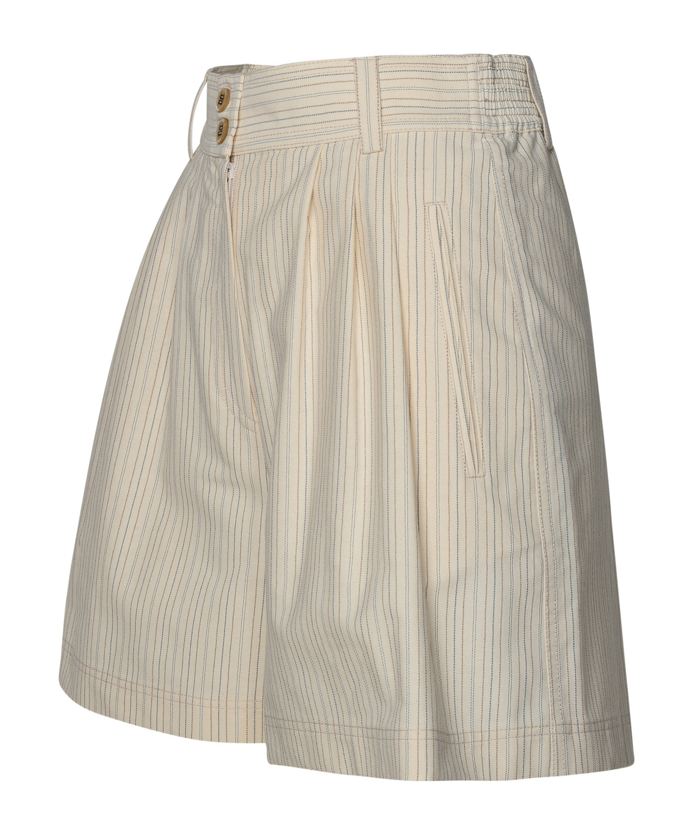 Golden Goose Pinstriped Cotton-blend Shorts In Nude