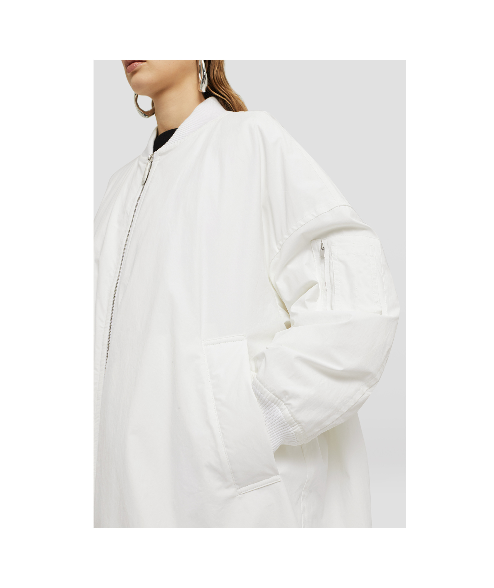 JIL SANDER JIL SANDER STAND-UP COLLAR OVERSIZED JACKET