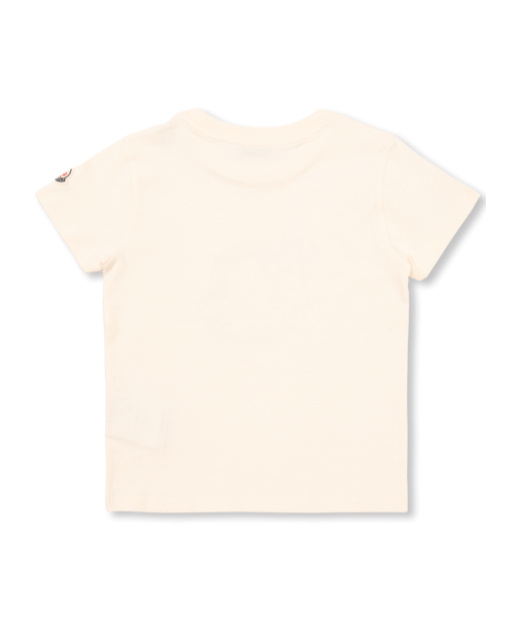 Moncler Logo-print Cotton T-shirt In Nude