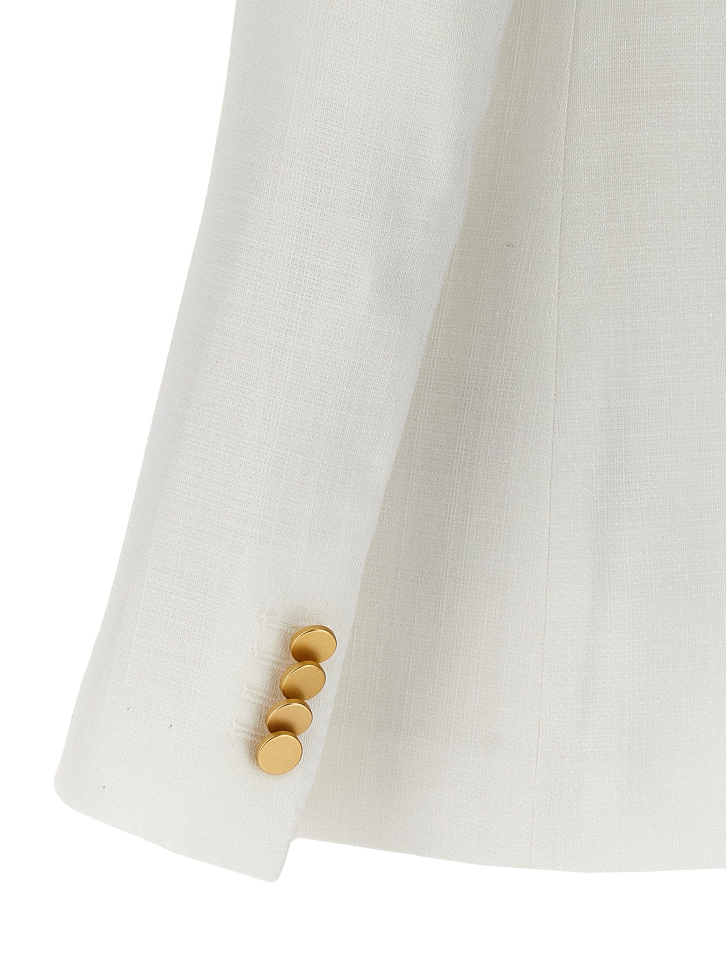 Tagliatore Lapel Long-sleeved Suit Coat In White