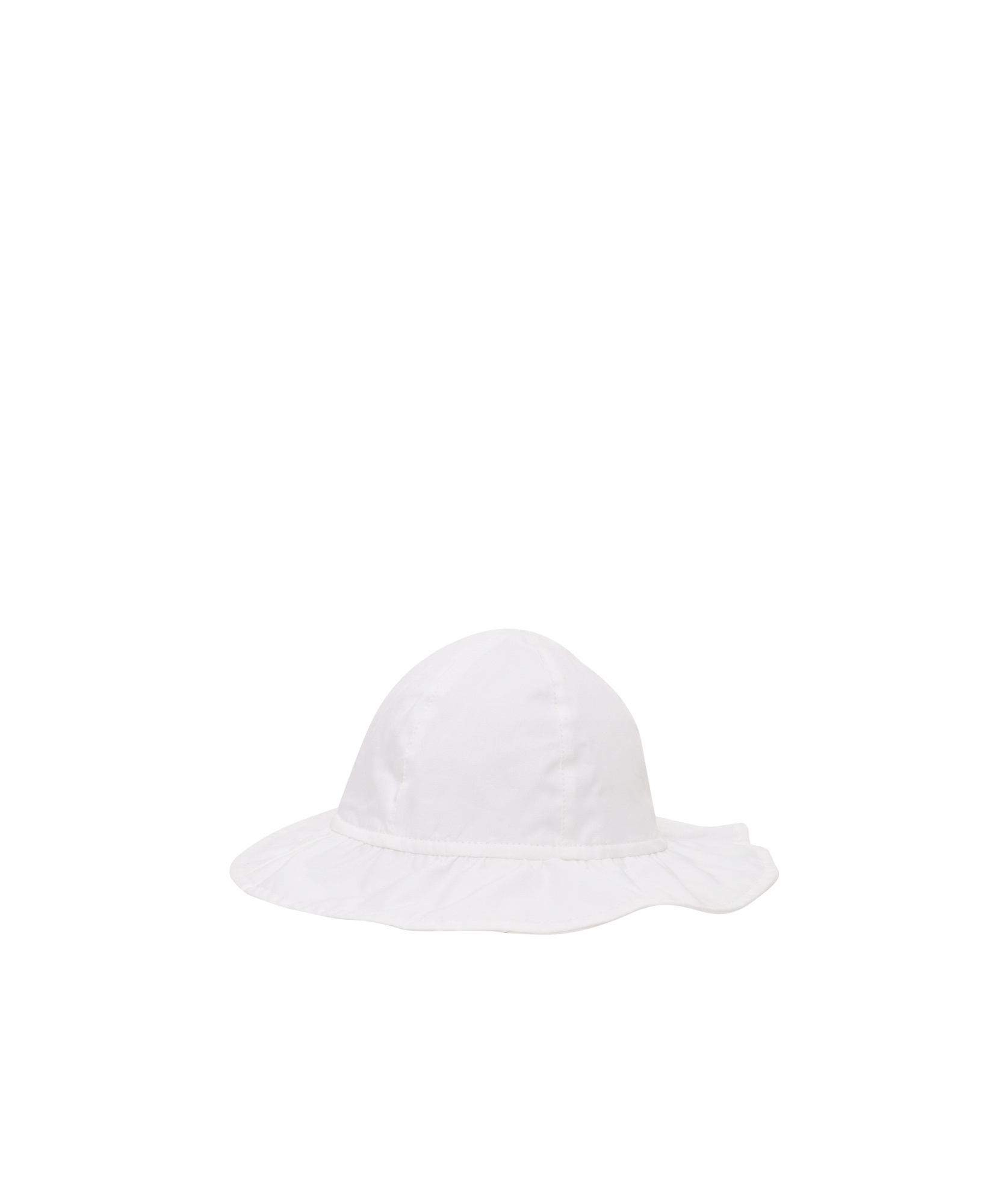 Il Gufo Cornflower Stretch Poplin Hat In White