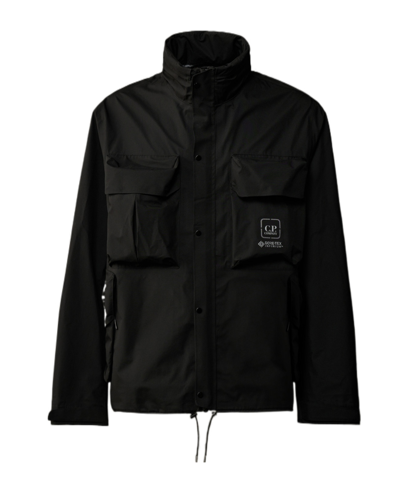 C.p. Company C.p.company Technical Fabric Jacket With Internal Removable Down Jacket In Black